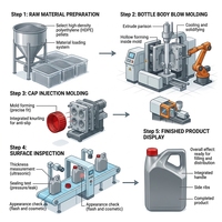 Bouteille d'huile réutilisable en HDPE de 4 L, bouteille d'emballage de lubrifiant jetable de 4 L, bouteille d'huile standard d'exportation de 4 L, bouteille d'huile vide vierge de 4 L