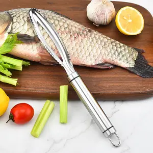 Kitchen Gadgets 2023 Slicer 304 Stainless Steel Fast Cleaning Fish Scales Scraper Fish Skin Remover Tools