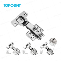 TOPCENT-bisagra de cierre suave para gabinete, bisagras hidráulicas para muebles de cobertura media completa, 35mm