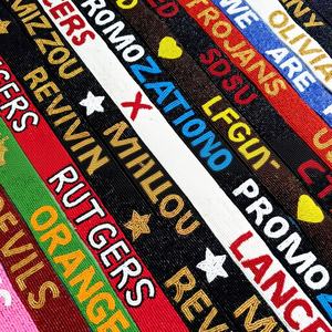 Correas Personalizadas para Bolsos con Cuentas de Níquel MULTI-STARS 'Hook Em Horns', Accesorio de Moda, Correa con Cuentas, Grabado e Impresión - Product Image 1