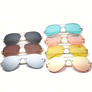 Novedades 2025, Gafas de Sol Vintage de Moda para Mujer, Protección UV400, Gafas de Sol Ovaladas de Aviador Extra Grandes para Hombre y Mujer - Product Image 6