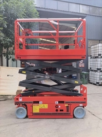 Plateforme élévatrice à ciseaux électrique, hauteur de plateforme 12 m, hauteur de travail 16 m, autopropulsée, panneau de commande numérique, construction en alliage