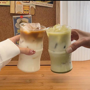 Verres à boire créatifs transparents, soufflés à la main, en forme de bambou, résistants à la chaleur, en verre artisanal pour cadeau - Product Image 1