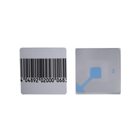 Étiquette souple antivol EAS Zhongchen 8,2 MHz 4x4 cm pour la prévention des pertes en vente au détail, code-barres adhésif