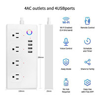 Prise intelligente standard américaine pour la maison, 4 ports USB, minuterie, Wi-Fi, commande vocale, multiprise intelligente, vente en gros OEM