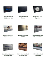 Tarjetas de Visita Inteligentes RFID NFC con Logotipo Impreso, Metálicas Doradas Personalizadas, Negras, Resistentes al Agua, Impresas con UV, 13.56MHz, Resistentes a la Intemperie