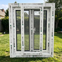 Fenêtres et portes coulissantes horizontales modernes à double vitrage en vinyle, fenêtres en plastique UPVC