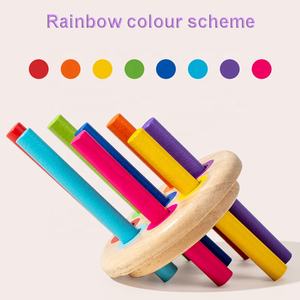 Jouet <span class=keywords><strong>Montessori</strong></span> en bois couleur cognition tri jeu d'association tout-petits apprentissage éducatif préscolaire bâtons de bois colorés trieur - Product Image 4