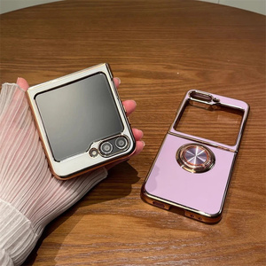 Nouveau produit 2024 6D galvanisé magnétique souple TPU antichoc porte-anneau pli housse de téléphone pour Samsung <span class=keywords><strong>Z</strong></span> Flip <span class=keywords><strong>3</strong></span> 4 5 6 - Product Image 6