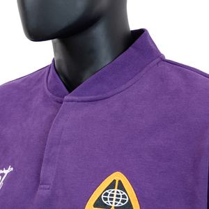 Sweat-shirt en molleton de coton à logo brodé personnalisé TOPSHOW, manches longues, homme, quart de bouton caché, pull-over - Product Image 3