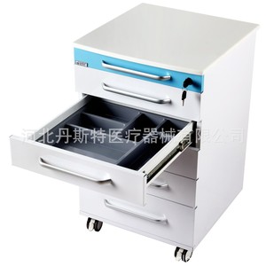 Armoire d'hôpital à 5 tiroirs en métal mobile avec serrure pour usage médical - Product Image 4