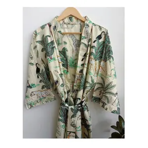 Best Quality Pure Cotton Kimono Robe Comfortable for Nighty wear from Indian Supplier for Bulk Export