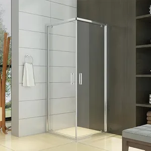 Carcasa de ducha portátil de hierro templado, Ultra transparente, de alta calidad, vidrio templado, plegable