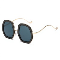 Nouvelles Lunettes de Soleil UV400 Tendance Style Instagram 2022 – Montures Carrées Rétro Homme Femme – Célèbres sur Internet et Idéales pour les Street-Shots Transfrontaliers