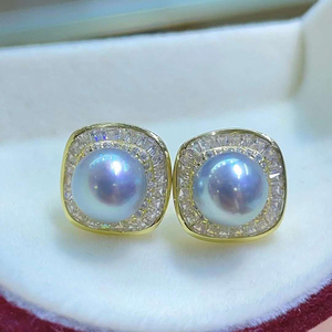 SGARIT gros bijoux 925 boucles d'oreilles en argent 7-8mm réel japon <span class=keywords><strong>Akoya</strong></span> mer eau perle haute qualité boucles d'oreilles pour les femmes - Product Image 3