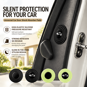 Tampons lumineux anti-choc pour porte de <span class=keywords><strong>voiture</strong></span>, caoutchouc silicone, réduction du bruProtection du capot du <span class=keywords><strong>coffre</strong></span> de la porte - Product Image 4