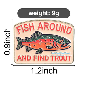 Personalisierter Fisch-Emaille-Pin: Kreativer Metall-Anstecker für Angler – Ideales Geschenk für Outdoor-Angler - Product Image 6