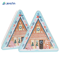 Boîte en étain triangulaire personnalisée, conteneur d'emballage pour bonbons, boîtes métalliques personnalisées avec impression et motif de marque