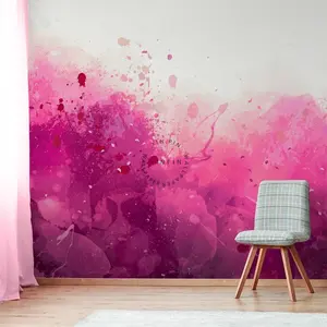 Màu hồng sơn trừu tượng hình nền, tự dính, vỏ và dính hoa tường bức tranh tường