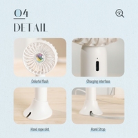Ventilateur portable mini refroidissant personnalisable, rechargeable par USB, petit ventilateur personnel, vente en gros, extérieur, fin, avec strass, ventilateur électrique à main