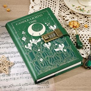 Cuaderno de Notas Retro con Contraseña para Estudiantes, Libreta Pequeña con Candado, Diseño Fresco, Venta al por Mayor, Modelo para Regalos Transfronterizos - Product Image 1