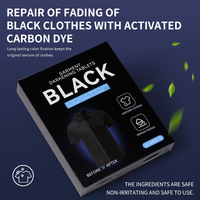 Tablette de lavage anti-noircissement pour vêtements, faible mousse, pour vêtements noirs, restauration des couleurs, réduisant le décoloration des vêtements noirs, tablette de teinture solide redox