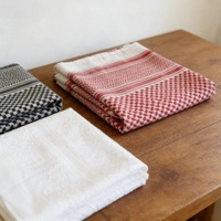 Boran 100% Polyester Chiffon Soie Imprimé à Carreaux et à Motifs Écossais Hijab Châle Unisexe Respirant Doux pour la Peau Usage Quotidien Ethnique