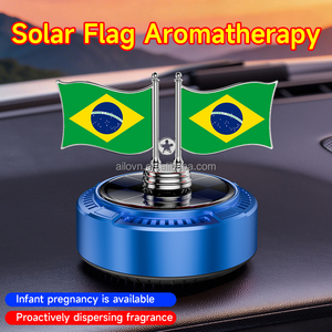 Ambientador Solar para Coche de Aleación, Lujo Moderno, Accesorio para Salpicadero, Perfume, Adorno de Bandera, Tendencia 2026 - Product Image 3