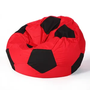 새로운 축구 공 모양 콩 가방 의자 축구 편안한 게으른 콩 가방, 고품질 축구 공 콩 가방 의자, 축구 가죽,