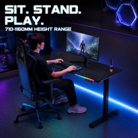 Table de jeu e-sport AOR en acier inoxydable, réglable en hauteur, design moderne, extensible, pour café internet, bureau et apprentissage