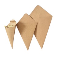 Cônes en papier alimentaire brun pour frites, avec sauce, pour churros, chips, poulet frit, nuggets, popcorn, et poche pour sauce ketchup