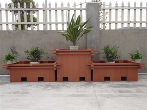 Parc jardin wpc boîte <span class=keywords><strong>à</strong></span> <span class=keywords><strong>fleurs</strong></span> durable résistant aux intempéries wpc <span class=keywords><strong>bois</strong></span> <span class=keywords><strong>extérieur</strong></span> métal acier planteur pot poubelle - Product Image 3