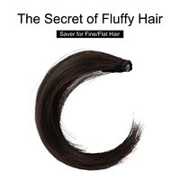Extensions de cheveux à clipser FUJIA, en cheveux synthétiques épais, brun chocolat foncé, modernes, naturelles, lisses, pour ajouter du volume supplémentaire