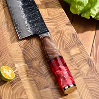 Couteau de cuisine japonais Kiritsuke Amber 8 pouces en acier Damas VG10 à 67 couches, couteau de chef tranchant, hachoir forgé à la main, outil de cuisson