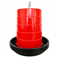 Mangeoire à gravité suspendue 15 kg, distributeur automatique d'aliments anti-gaspillage pour poulets, canards, oies, poulaillers et fermes