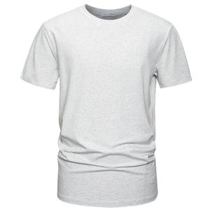 Jersey de algodón para hombre, camiseta sencilla con cuello redondo, manga corta, Color sólido, ajuste holgado, gran oferta, hecho de gran tamaño, Material de poliéster/algodón - Product Image 1