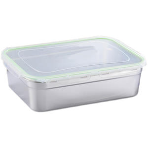 Boîte à lunch écologique à double étage en acier inoxydable grande capacité avec couvercle transparent scellable, compatible congélation, pour une conservation optimale de la fraîcheur - Product Image 2