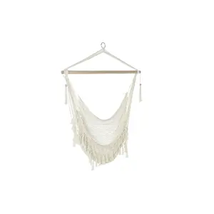COTTON <b>HANGING</b> <b>CHAIR</b> 100x50x130cm 100KGS Capacity with Fringes - Product Image 4