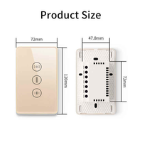 Interrupteur intelligent pour porte de garage Glomarket, commande vocale, Google Assistant, WiFi, Zigbee / application Smart Life, écran tactile, US