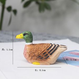 Petite figurine de canard en bois vintage, canards en bois pour la décoration de la maison, souvenir de Pâques, cadeau gravé sur bois - Product Image 4