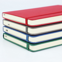 Carnet de notes A5 en cuir de qualité supérieure avec logo personnalisé, couverture rigide en tissu de lin rouge, prix d'usine en gros