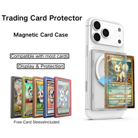 Soporte Magnético para Tarjetas con Textura Esmerilada, Soporte Transparente de Alta Definición para Teléfono, Estuche de Exhibición para Juegos de Cartas Coleccionables