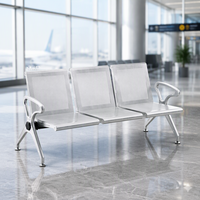 Chaise d'attente publique en gros, banc d'hôpital 3 places en aluminium pour écoles, centres commerciaux, cliniques, aéroports