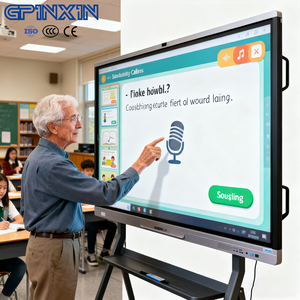 55 65 75 86inch bảng tương tác OEM ODM 4k hệ thống kép trường thông minh Bảng điều khiển kỹ thuật số bảng tương tác kỹ thuật số giá - Product Image 1