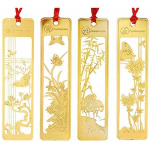 <strong>Mini</strong> Etched Brass <strong>Vintage</strong> Feather Metal Bookmark Golden Silver 9.2cmx2.3cm Custom - Product Image 1