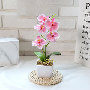 סחלב מלאכותי באיכות גבוהה מיני סחלב בעבודת יד כדור צורה חג המולד דקורטיבי פרחים צמחים קישוט סיום קישוט - Product Image 5