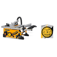 Scie à table portative LUXTER 220V 210mm 1500W + Lame de 210mm en une seule pièce, vente au détail pour le travail du bois, scies électriques