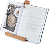 Support de livre de cuisine pliable en bois massif, beau et robuste, idéal pour les livres de recettes, parfait pour lire les livres ouverts