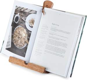 Soporte plegable para libros de cocina, de madera maciza, hermoso y resistente, ideal para libros de recetas, perfecto para <span class=keywords><strong>leer</strong></span> con el libro abierto. - Product Image 2