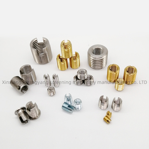 Inserts filetés autotaraudeurs en zinc/acier inoxydable 303, 302 M8*M12*15mm, certifiés ISO9001, vis et boulons avec 2 fentes de coupe - Product Image 2